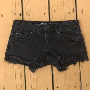 American Eagle Black Denim Shorts